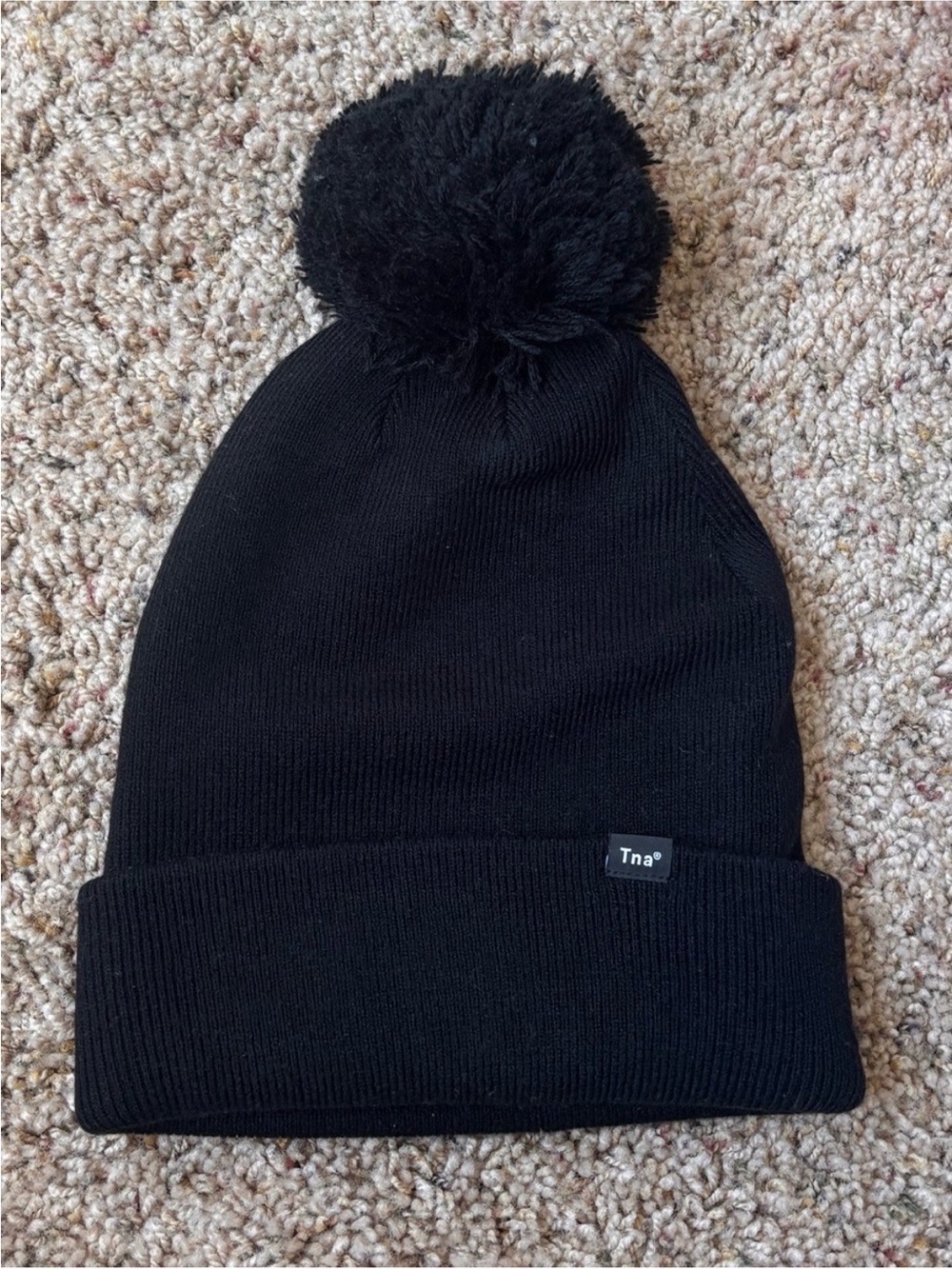 Tna Black Pom Beanie Hat